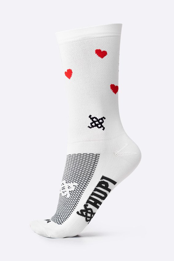 Meia HUPI Small Heart Branco