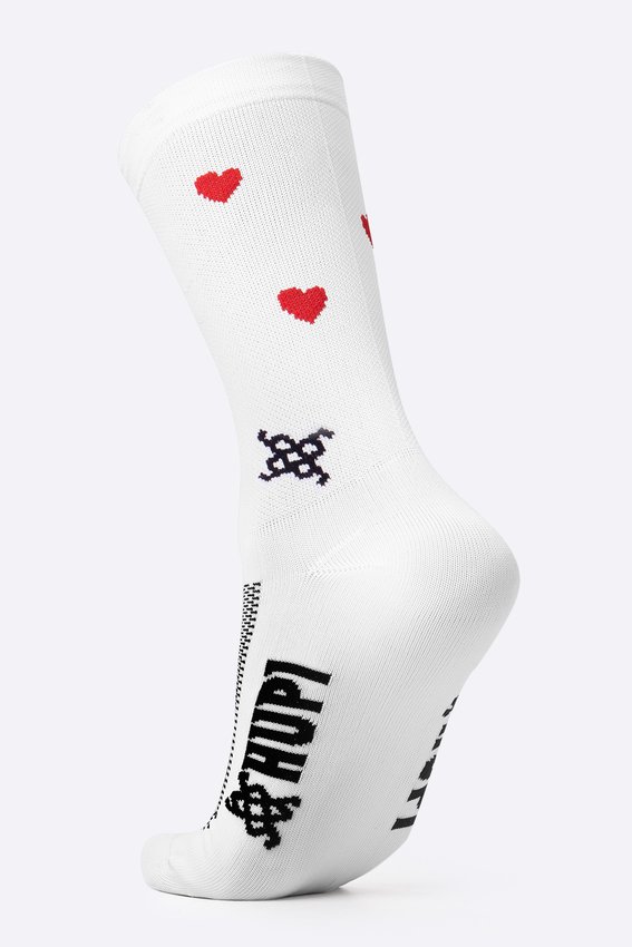 Meia HUPI  Small Heart Branco LT (34 a 38)