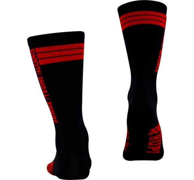 Meia HUPI Sonhe Treine Alcance Preto/Vermelho