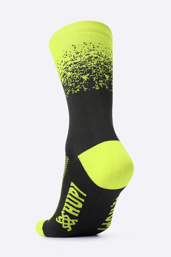 Meia HUPI Splash Amarelo Neon/Preto