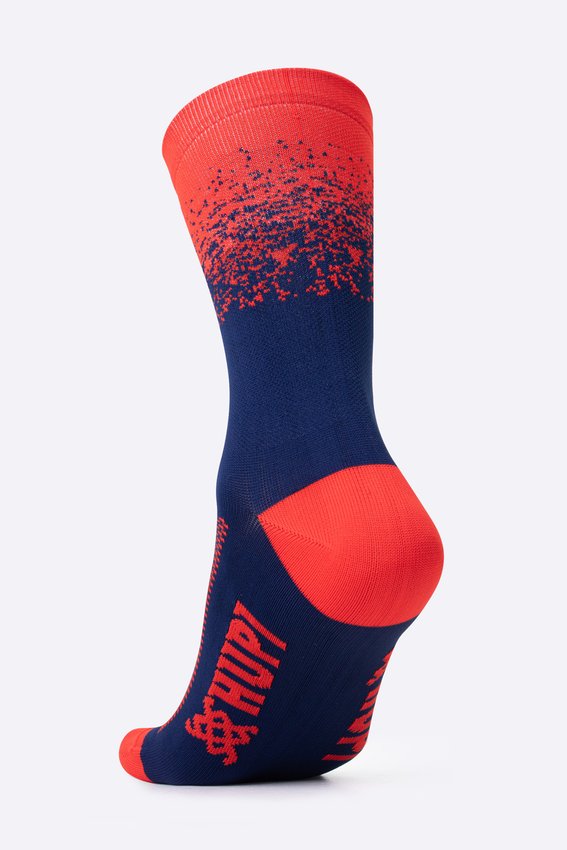 Meia HUPI Splash Azul/Vermelho