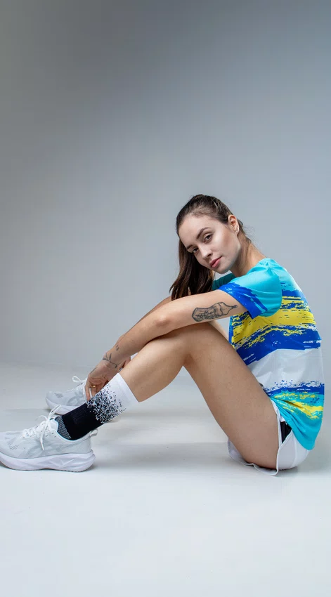 Meia HUPI Splash Preto/Branco