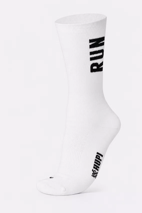 Meia HUPI Sport Run Branco e Preto