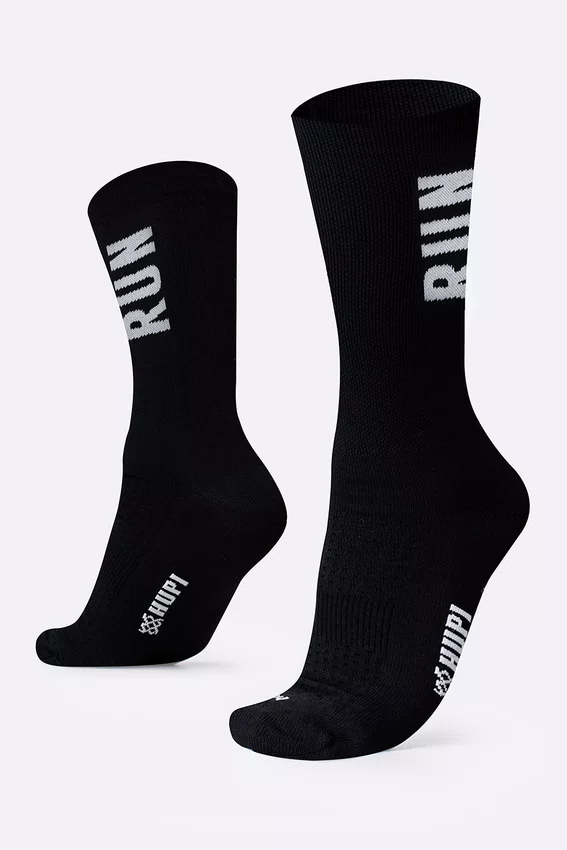 Meia HUPI Sport Run Preto e Branco