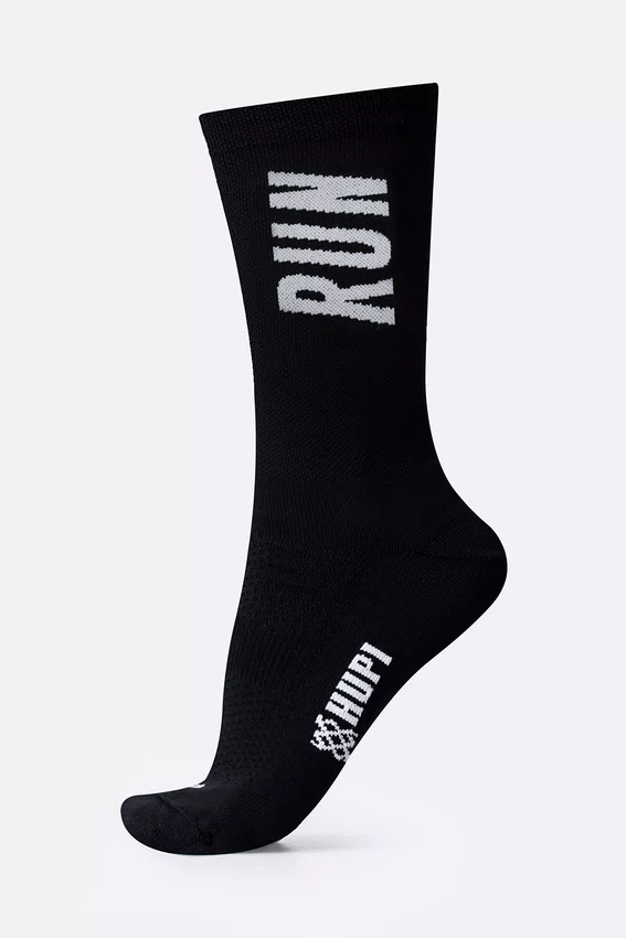 Meia HUPI Sport Run Preto e Branco