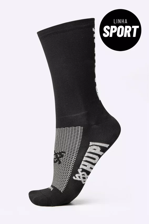 Meia HUPI Sport Track Day Preto