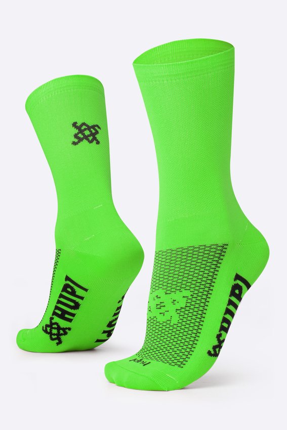 Meia HUPI Sport Verde Neon Liso
