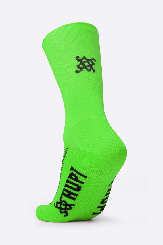Meia HUPI Sport Verde Neon Liso