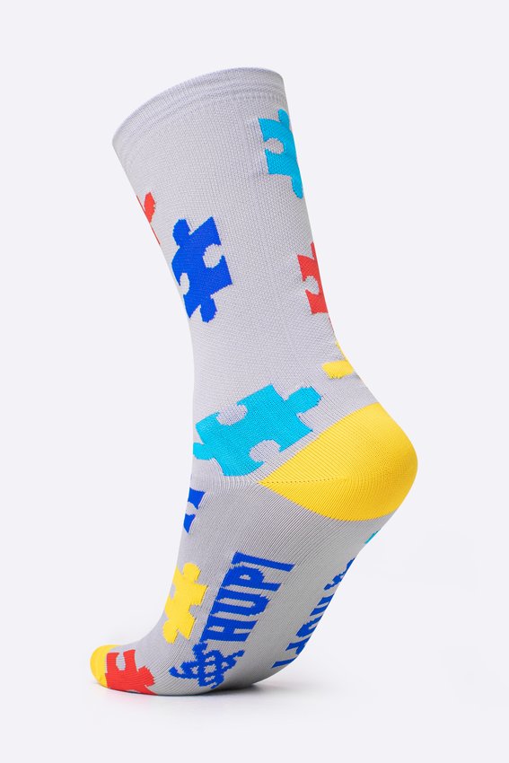 Meia HUPI Tea Autismo Cinza
