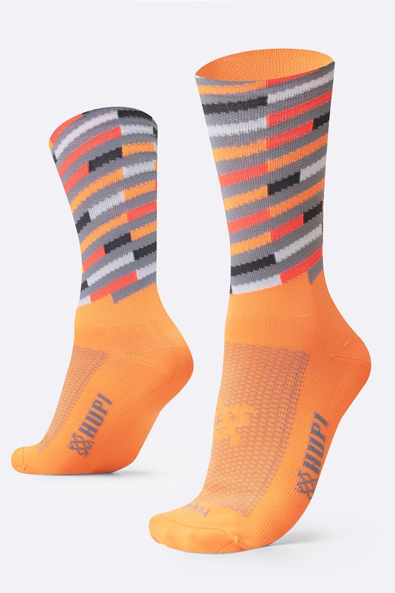 Meia HUPI Triplo Colors Laranja