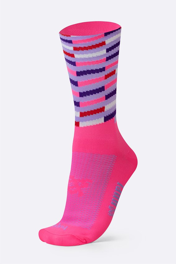 Meia HUPI Triplo Colors Rosa