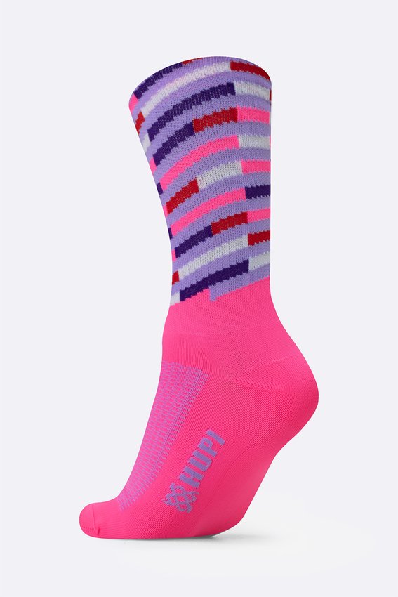 Meia HUPI Triplo Colors Rosa - LT para pés menores 34-38