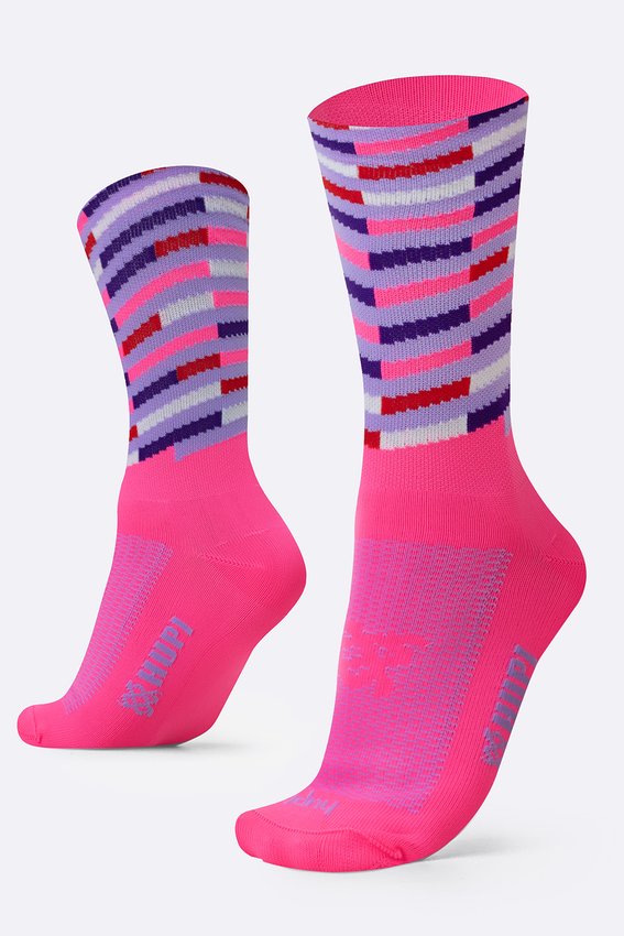 Meia HUPI Triplo Colors Rosa - LT para pés menores 34-38