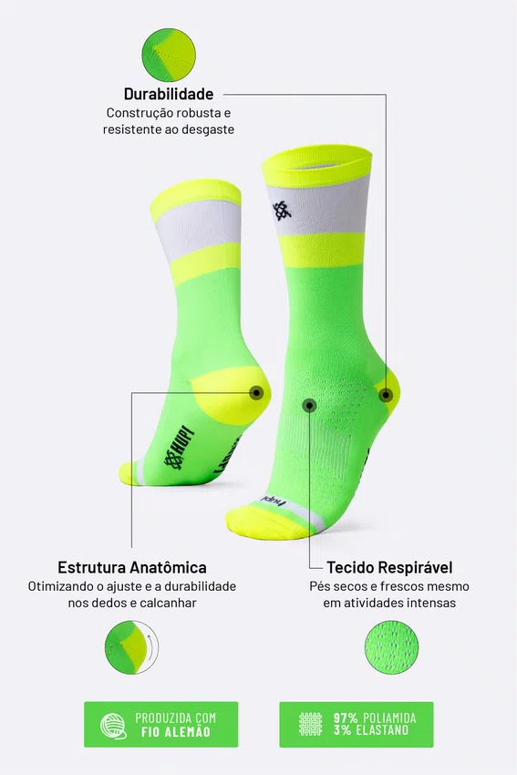 Meia HUPI Verdiou - LT para pés menores 34-38