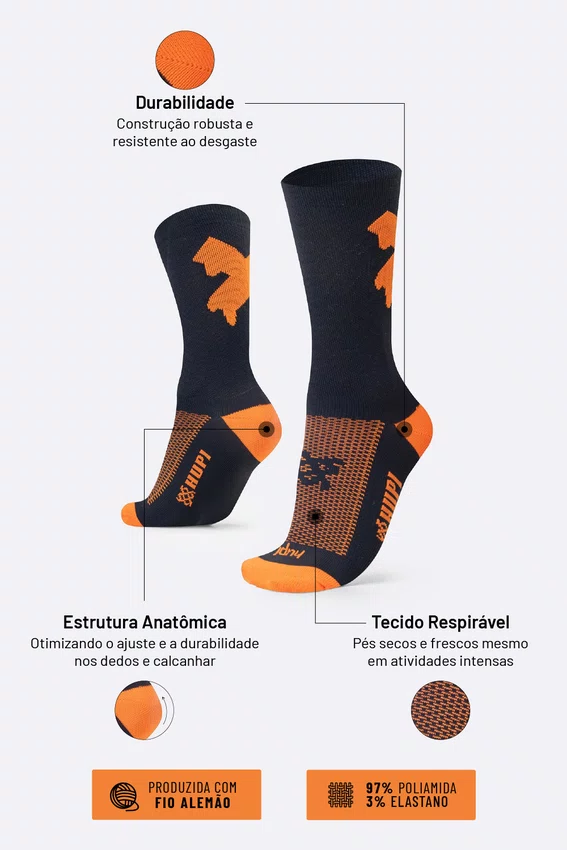 Meia HUPI X Orange