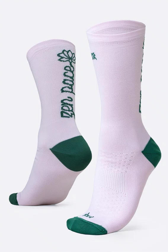 Meia HUPI Zen Pace Rosa e Verde