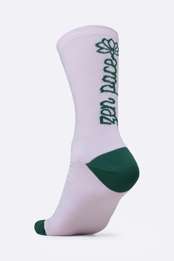 Meia HUPI Zen Pace Rosa e Verde - LT para pés menores 34-38