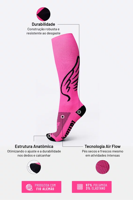 Meia Longa HUPI Asas Rosa