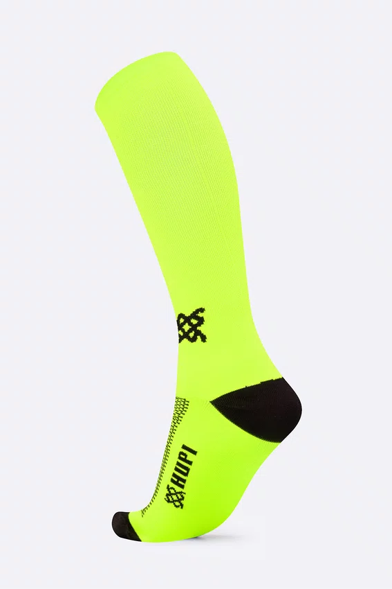 Meia Longa HUPI Lisa Amarelo Neon
