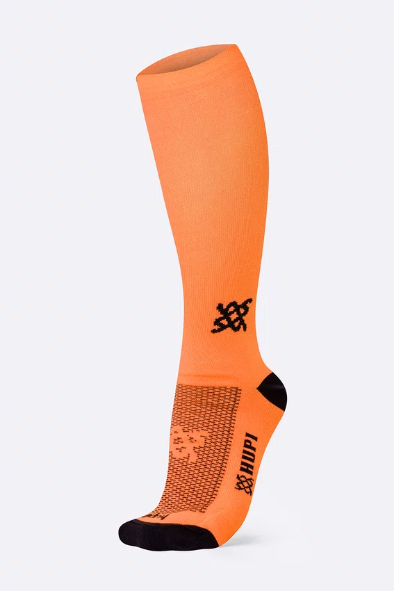 Meia Longa HUPI Lisa Laranja Neon