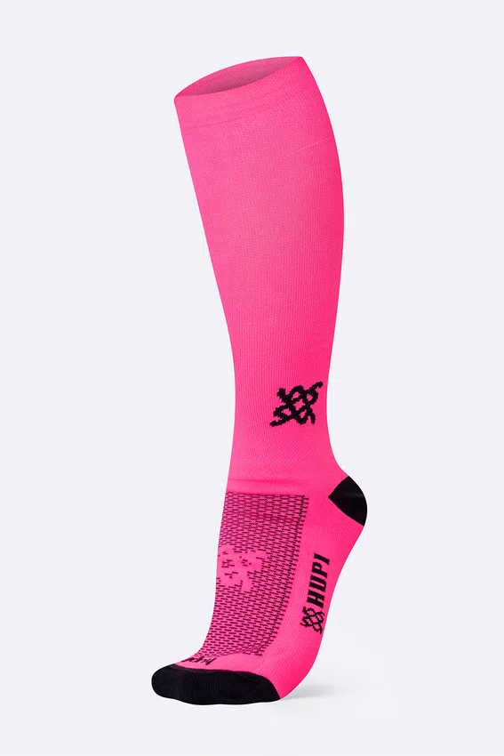 Meia Longa HUPI Lisa Rosa Neon