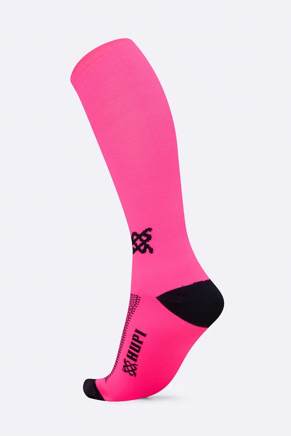 Meia Longa HUPI Lisa Rosa Neon