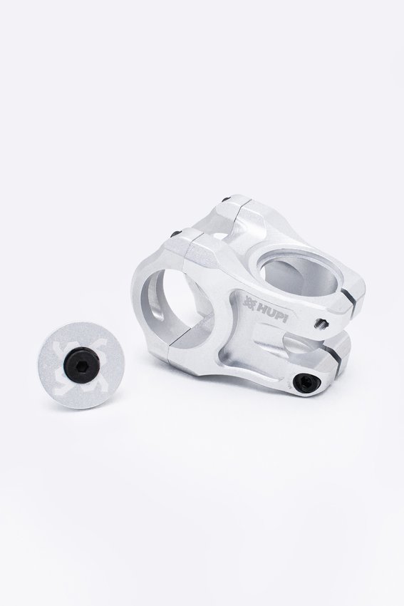 Avanço Suporte Guidão HUPI Strip 31.8mm 35mm  - Prata