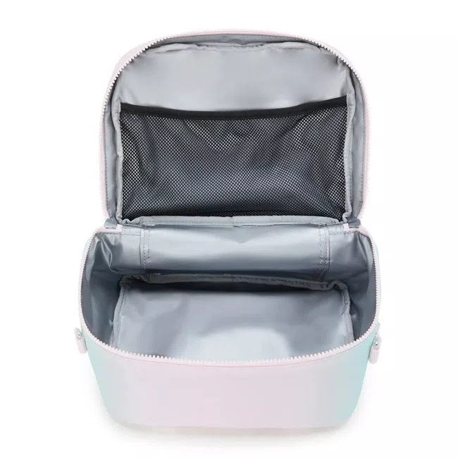 Lancheira Kipling Miyo Verde e Rosa