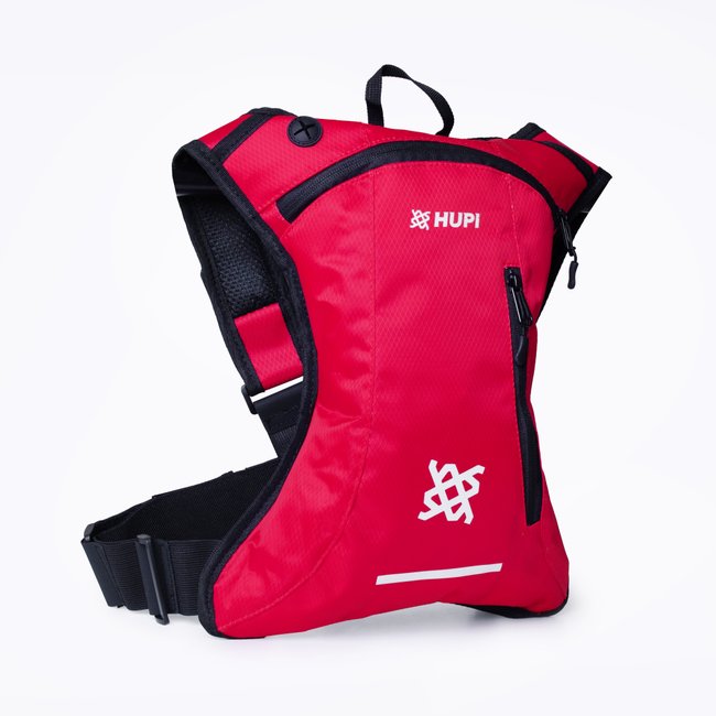 Mochila de Hidratação HUPI HUWE Lite Vermelho Neon com Refil