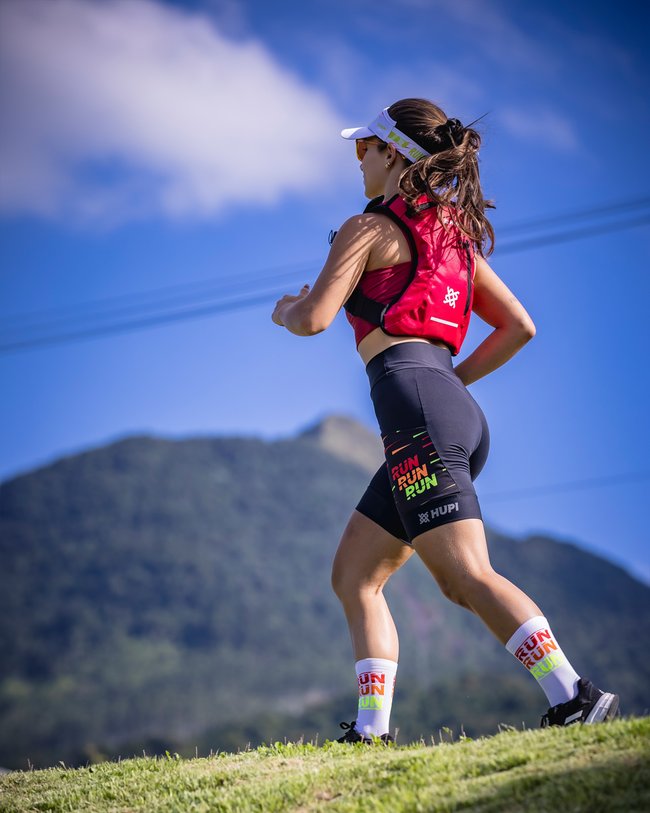 Mochila de Hidratação HUPI HUWE Lite Vermelho Neon com Refil