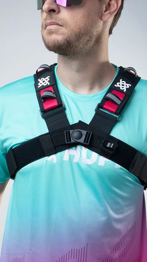 Mochila de Hidratação HUPI HUWE Lite Vermelho Neon com Refil