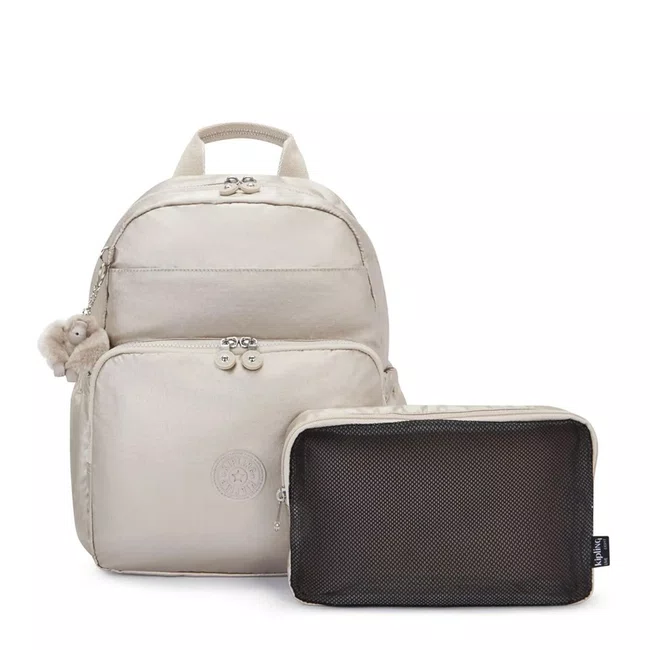 Mochila Kipling Maisie Dourada