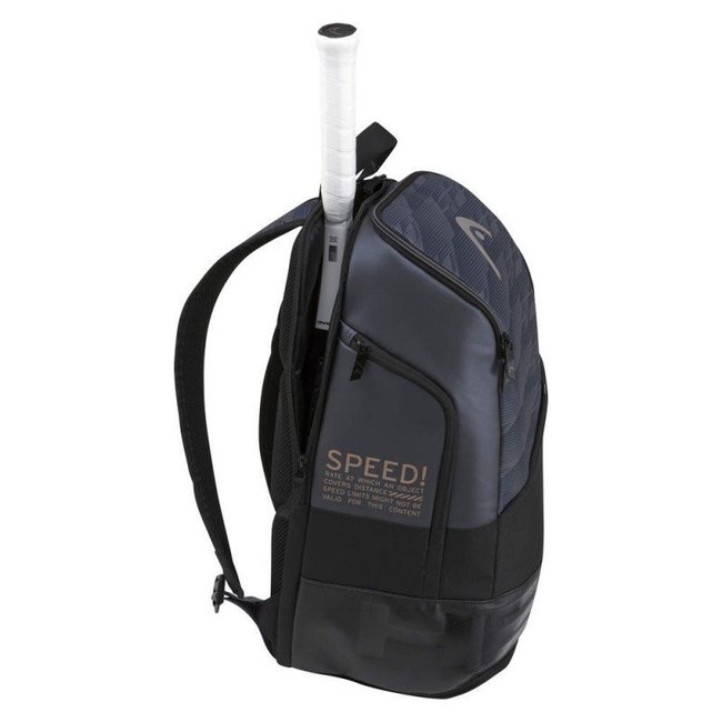 Mochila Raqueteira HEAD Tênis Djokovic Chumbo e Preto