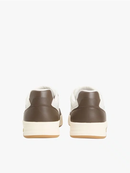 Tênis Tommy Hilfiger Leather Logo Cupsole Masculino Bege