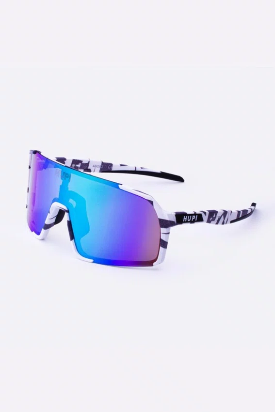 Óculos de Sol HUPI Andez Camo Preto e Cinza - Lente Verde Espelhado