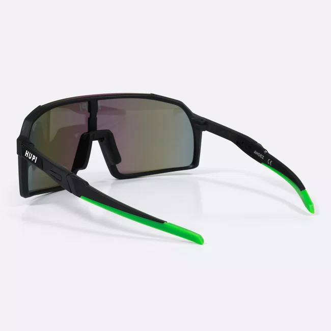 Óculos de Sol  HUPI Andez Preto/Verde - Lente Verde Espelhado