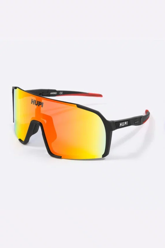 Óculos de Sol  HUPI Andez Preto/Vermelho - Lente Vermelho Espelhado
