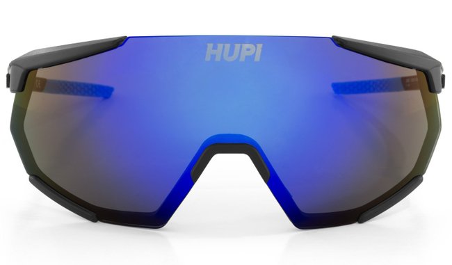 Óculos de Sol HUPI Aspen Armação Preto  Azul Lente Azul Espelhado