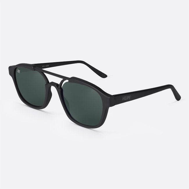 Óculos de Sol HUPI Berlin Preto Fosco com Lente Verde