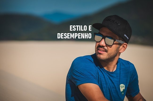 Óculos de Sol HUPI Brile Armação Preto/Cinza Lente Prata