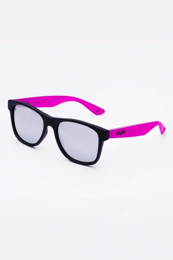 Óculos de Sol HUPI Brile Preto Pink Lente Prata