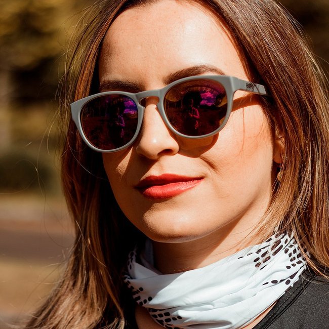 Óculos de Sol HUPI Dakar Cinza Fosco - Lente Vermelho Espelhado