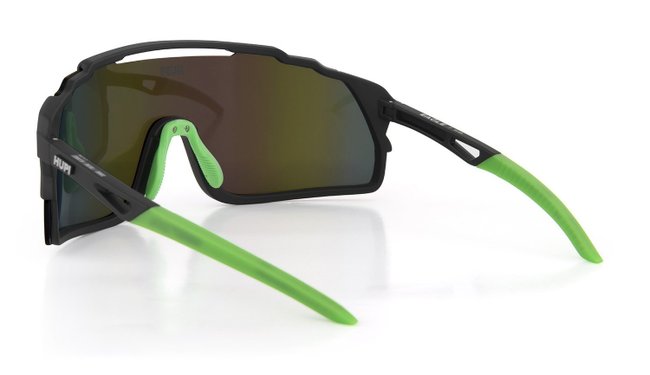 Óculos de Sol HUPI Eagle Preto/Verde - Lente Verde Espelhado