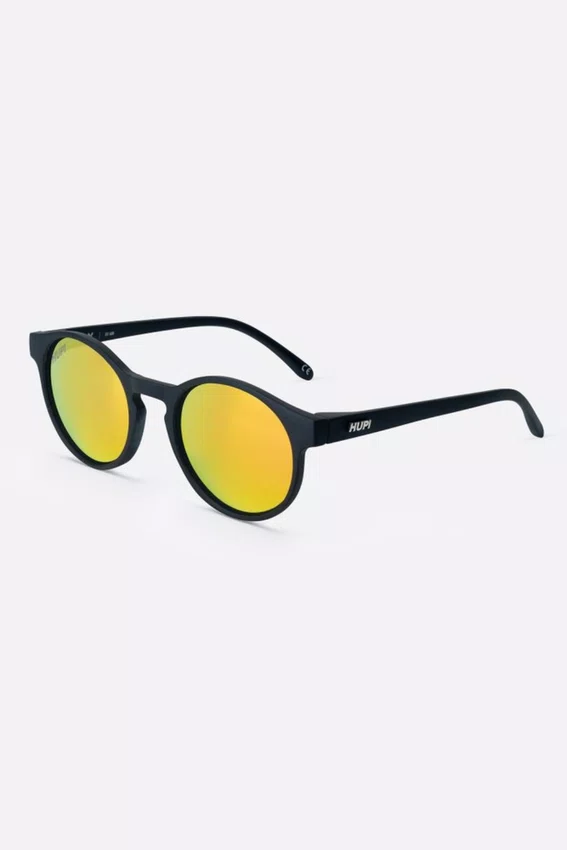 Óculos de Sol HUPI Fly Preto - Lente Dourada Espelhada
