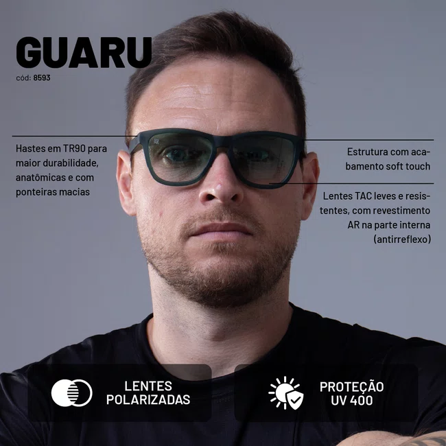 Óculos de Sol HUPI Guaru Verde Escuro