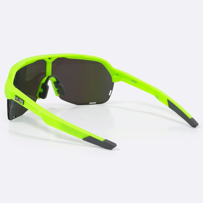 Óculos de Sol  HUPI Huez Amarelo Neon/Cinza - Lente Azul Espelhado