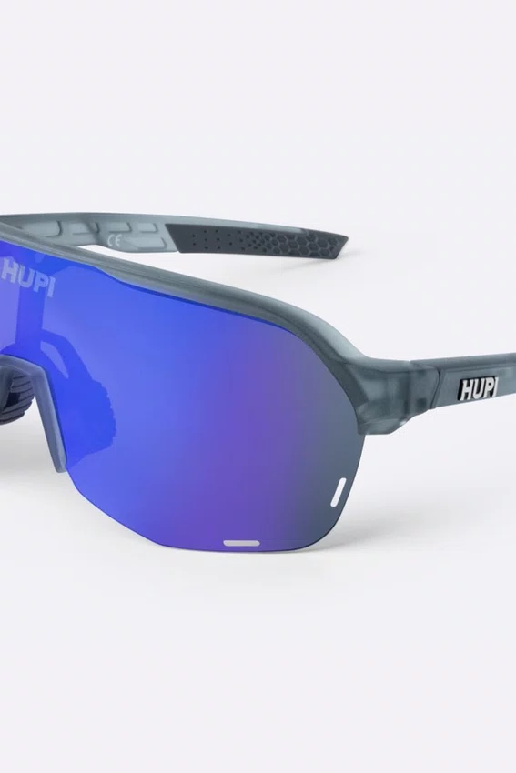 Óculos de Sol HUPI Huez Cinza - Lente Azul Espelhado