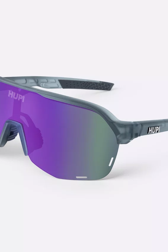 Óculos de Sol HUPI Huez Cinza - Lente Roxo Espelhado