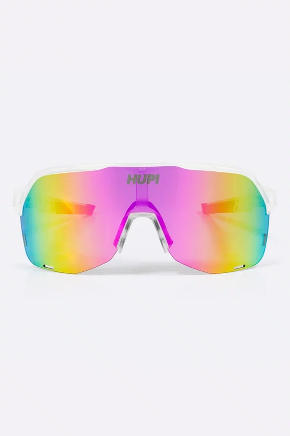 Óculos de Sol  HUPI Huez Cristal/Preto - Lente Rosa Espelhado