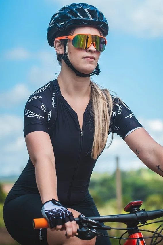 Óculos de Sol  HUPI Huez Laranja/Preto - Lente Laranja Espelhado